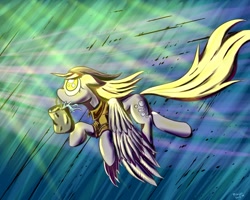 Size: 999x799 | Tagged: safe, artist:m_d_quill, derpy hooves, pegasus, pony, female, janitor, mare, solo