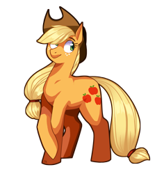 Size: 1199x1272 | Tagged: safe, artist:frogbians, applejack, earth pony, pony, female, mare, simple background, solo, transparent background