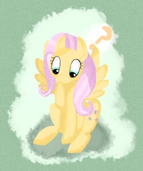 Size: 817x978 | Tagged: safe, artist:lemon-sugars, fluttershy, pegasus, pony, question mark, solo, thinking