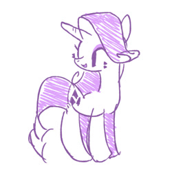 Size: 500x500 | Tagged: safe, artist:wasu, rarity, pony, unicorn, female, mare, pixiv, purple mane, solo, white coat