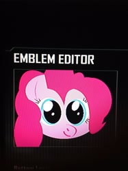 Size: 1936x2592 | Tagged: safe, pinkie pie, earth pony, pony, black ops 2, emblem editor, female, mare, pink coat, pink mane, solo