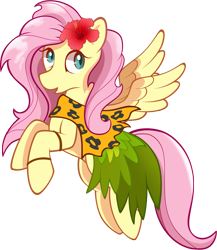 Size: 1211x1398 | Tagged: safe, artist:artist-apprentice587, fluttershy, pegasus, pony, clothes, flower, skirt, solo