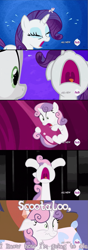 Size: 511x1447 | Tagged: safe, rarity, sweetie belle, pony, unicorn, for whom the sweetie belle toils, king of the hill, meme