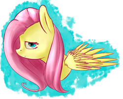 Size: 714x577 | Tagged: safe, artist:moonsharddragon, fluttershy, pegasus, pony, bust, portrait, solo