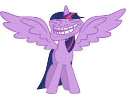 Size: 783x582 | Tagged: safe, derpibooru import, twilight sparkle, twilight sparkle (alicorn), alicorn, pony, .svg available, female, mare, svg, trollface, vector