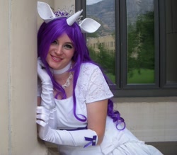 Size: 800x702 | Tagged: safe, artist:glyfy, rarity, human, clothes, cosplay, gloves, irl, irl human, photo, solo