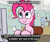 Size: 650x550 | Tagged: safe, artist:flavinbagel, pinkie pie, earth pony, pony, computer, implied vulgar, meme, office, office pinkie, solo