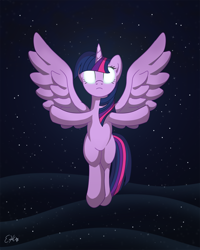 Size: 1200x1500 | Tagged: safe, artist:oemilythepenguino, derpibooru import, twilight sparkle, twilight sparkle (alicorn), alicorn, pony, female, glowing eyes, mare