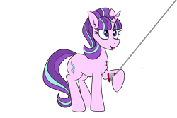 Size: 1280x853 | Tagged: safe, artist:liserancascade, starlight glimmer, pony, unicorn, kite, simple background, solo, that pony sure does love kites, transparent background