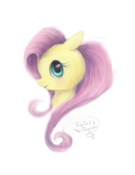 Size: 1156x1500 | Tagged: safe, artist:foxtailpegasus, fluttershy, pegasus, pony, bust, portrait, solo