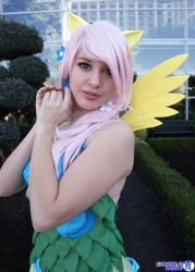Size: 1464x2048 | Tagged: safe, artist:lisa-lou-who, fluttershy, human, clothes, cosplay, dress, gala dress, irl, irl human, photo, solo