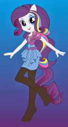 Size: 654x1222 | Tagged: safe, artist:zoevulpez, edit, rarity, equestria girls, rainbow rocks, clothes, missing shoes, solo, stockings