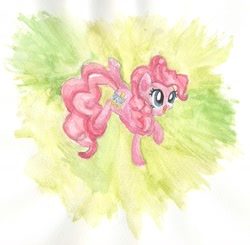 Size: 1613x1579 | Tagged: safe, artist:starcrystal272, pinkie pie, earth pony, pony, female, mare, pink coat, pink mane, solo, traditional art