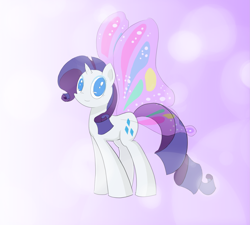 Size: 1779x1598 | Tagged: safe, artist:repoisn, rarity, pony, unicorn, butterfly wings, glimmer wings, solo