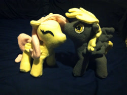 Size: 2592x1936 | Tagged: safe, artist:ponkee, derpy hooves, fluttershy, pegasus, pony, female, irl, mare, photo, plushie