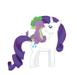 Size: 924x896 | Tagged: safe, artist:azalais, rarity, spike, dragon, pony, unicorn, female, male, shipping, sparity, spikelove, straight