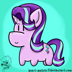 Size: 2000x2000 | Tagged: safe, artist:heartpallete, starlight glimmer, unicorn, cute, female, glimmerbetes, mare, simple background, smiling, smolpone, solo