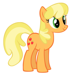 Size: 1597x1655 | Tagged: safe, artist:durpy, color edit, edit, applejack, cheerilee, earth pony, pony, fusion, simple background, solo, transparent background, vector