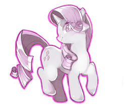 Size: 481x416 | Tagged: safe, artist:muraki, rarity, pony, unicorn, female, mare, pixiv, purple mane, solo, white coat