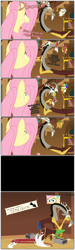 Size: 1905x6385 | Tagged: safe, artist:grievousfan, angel bunny, discord, fluttershy, pegasus, pony, angelbetes, angelic bunny, carrot, cinder block, clown, comic, cute, devil, revenge, schadenfreude, smiling, special eyes, the stare, time out
