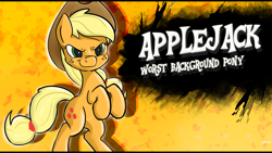 Size: 3840x2160 | Tagged: safe, artist:tivy, applejack, earth pony, pony, op is trying to start shit, parody, super smash bros., super smash bros. 4