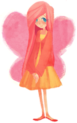 Size: 551x876 | Tagged: safe, artist:kaymurph, fluttershy, human, clothes, humanized, solo, sweater, sweatershy