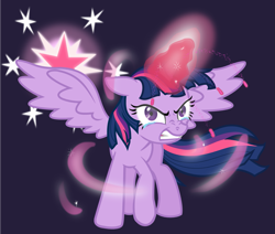 Size: 1363x1157 | Tagged: safe, artist:mangaka-girl, derpibooru import, twilight sparkle, twilight sparkle (alicorn), alicorn, pony, angry, crying, female, glowing eyes, looking at you, magic, mare, rage, solo