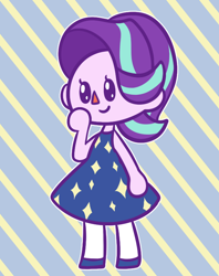 Size: 624x788 | Tagged: safe, artist:typhwosion, starlight glimmer, equestria girls, animal crossing, crossover, cute, glimmerbetes, smiling, solo, villager