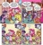 Size: 849x881 | Tagged: safe, artist:brendahickey, derpibooru import, idw, applejack, carrot cake, cup cake, fluttershy, pinkie pie, pound cake, pumpkin cake, rainbow dash, rarity, spike, twilight sparkle, twilight sparkle (alicorn), alicorn, dragon, earth pony, pegasus, pony, unicorn, spoiler:comic, spoiler:comic63, comic, cropped, derp, female, food, male, mane seven, mane six, mare, official comic, shocked, simple background, soul, speech bubble, stallion, sugar (food), sugarcube corner, wat