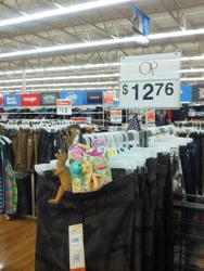 Size: 1536x2048 | Tagged: safe, applejack, dinosaur, brushable, clothes, irl, op, pants, photo, toy, walmart