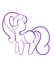 Size: 1000x1200 | Tagged: safe, artist:violaconcert, derpibooru exclusive, starlight glimmer, pony, female, mare, minimalist, modern art, monochrome, simple background, solo, white background