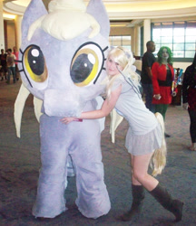 Size: 1984x2292 | Tagged: artist needed, safe, artist:lily-lithium, derpy hooves, human, 2012, convention, cosplay, dragoncon, irl, irl human, photo, quadsuit