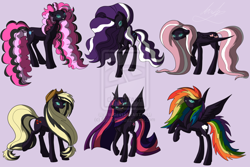 Size: 1024x683 | Tagged: dead source, safe, artist:dreamyartcosplay, derpibooru import, applejack, fluttershy, nightmare rarity, pinkie pie, rainbow dash, twilight sparkle, twilight sparkle (alicorn), alicorn, earth pony, pegasus, pony, ask nightmare mane 6, ask nightmare six, deviantart watermark, female, mane six, mare, nightmare applejack, nightmare fluttershy, nightmare mane 6, nightmare pinkie, nightmare rainbow dash, nightmare twilight, nightmarified, obtrusive watermark, rearing, watermark