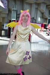 Size: 1365x2048 | Tagged: artist needed, safe, fluttershy, human, convention, cosplay, crossdressing, irl, irl human, photo, sakura con, solo