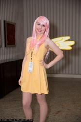 Size: 1365x2048 | Tagged: artist needed, safe, fluttershy, human, cosplay, irl, irl human, momocon, photo, solo, wings