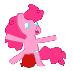 Size: 572x552 | Tagged: safe, artist:7uprulez, pinkie pie, earth pony, pony, balloon, balloon sitting, riding, solo