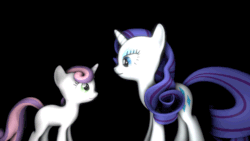 Size: 640x360 | Tagged: safe, artist:the4thaggie, rarity, sweetie belle, pony, unicorn, 3d, animated, boop, charitystream, source filmmaker