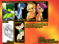 Size: 1024x768 | Tagged: safe, artist:fizzy-dog, applejack, scootaloo, oc, oc:lemonade, earth pony, pony