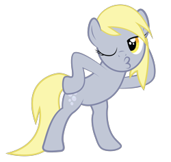 Size: 3470x3275 | Tagged: safe, artist:bigccv, derpy hooves, pony, bipedal, duckface, kissy face, simple background, solo, transparent background, vector, wingless