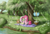 Size: 1800x1212 | Tagged: safe, artist:king-kakapo, edit, fluttershy, pinkie pie, butterfly, earth pony, pegasus, pony, balloon, basket, female, flower, flutterpie, juice box, lesbian, picnic, picnic basket, picnic blanket, shipping, tree, water