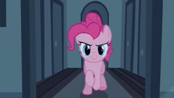 Size: 853x480 | Tagged: safe, screencap, pinkie pie, earth pony, pony, mmmystery on the friendship express, female, mare, pink coat, pink mane, solo