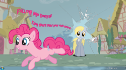 Size: 1920x1079 | Tagged: safe, artist:atmospark, artist:felix-kot, artist:mindnomad, derpy hooves, pinkie pie, pegasus, pony, female, fourth wall, mare, vector, windows, windows 7