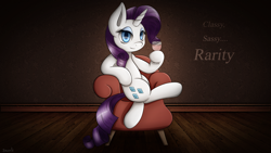 Size: 1920x1080 | Tagged: safe, artist:skybrush-viffex, rarity, pony, unicorn, classy, solo, wine, wine glass