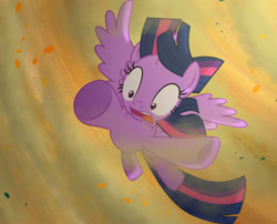 Size: 1236x1000 | Tagged: safe, artist:light262, twilight sparkle, twilight sparkle (alicorn), alicorn, pony, coward, cute, female, flying, hurricane, mare, solo, twiabetes, twiwimp sparkle