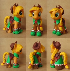 Size: 1280x1298 | Tagged: safe, artist:atelok, applejack, earth pony, pony, clothes, custom, dress, gala dress, sculpture