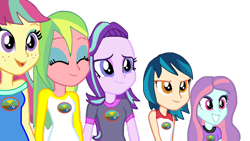 Size: 1024x576 | Tagged: safe, artist:gouhlsrule, indigo zap, lemon zest, sour sweet, starlight glimmer, sunny flare, equestria girls, legend of everfree, alternate universe