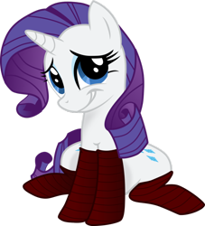 Size: 852x938 | Tagged: safe, artist:farminilla, rarity, pony, unicorn, clothes, socks, solo, striped socks