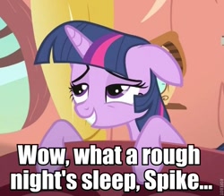 Size: 647x566 | Tagged: safe, derpibooru import, edit, edited screencap, screencap, twilight sparkle, pony, secret of my excess, caption, female, image macro, mare