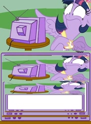 Size: 563x771 | Tagged: safe, derpibooru import, twilight sparkle, twilight sparkle (alicorn), alicorn, pony, exploitable meme, female, mare, recursion, tv meme