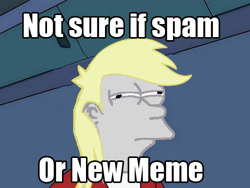 Size: 500x375 | Tagged: safe, edit, derpy hooves, pegasus, pony, female, futurama, mare, meme, philip j. fry, solo